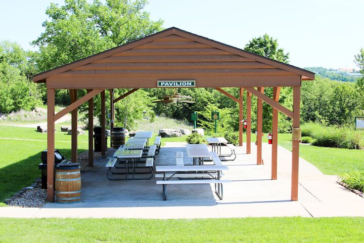 Outdoor banquet area