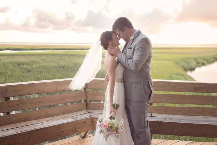 Outdoor wedding area