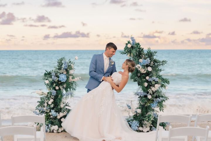 Outdoor wedding area