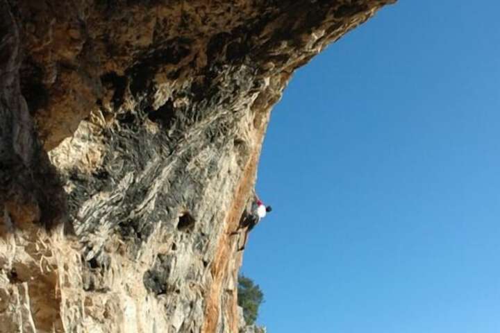 Outdoor rock climbing