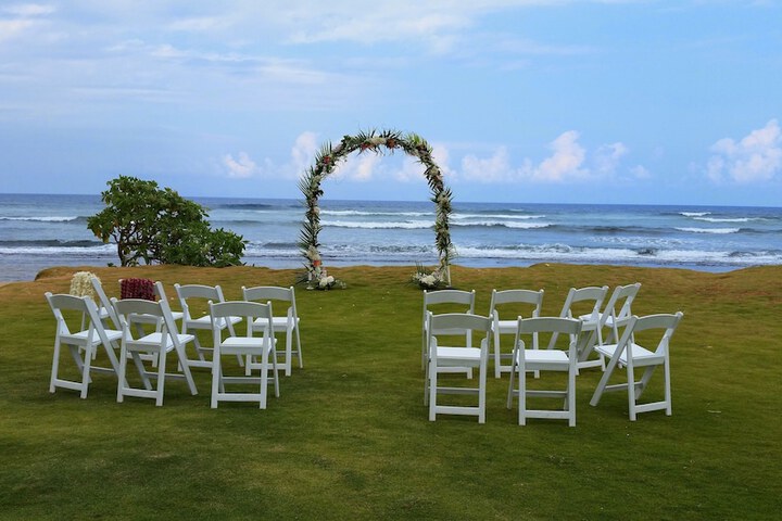 Outdoor wedding area