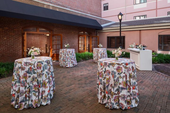 Outdoor banquet area