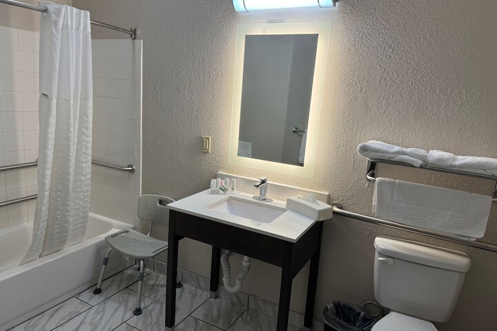 1 King Bed Mobility Accessible Bathtub with Grab Bars (14 of 22)