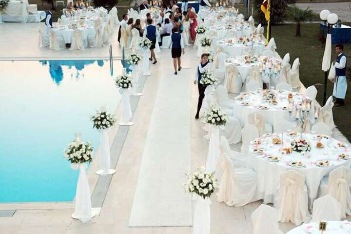Outdoor wedding area