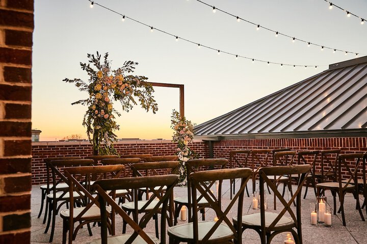 Outdoor wedding area