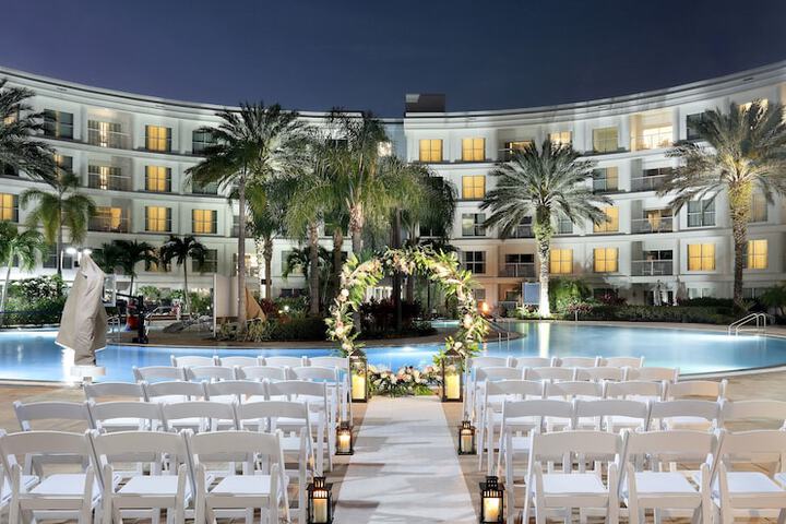 Outdoor wedding area
