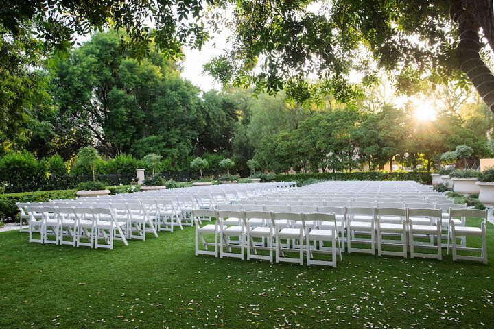 Outdoor wedding area