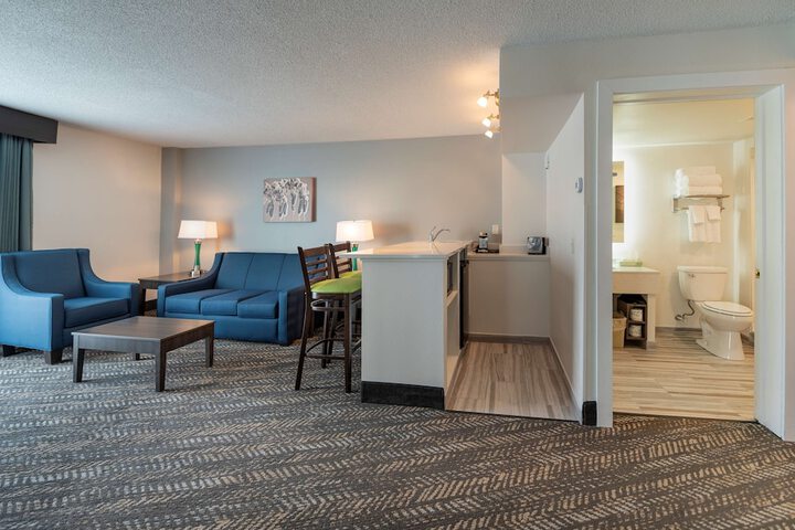 1 King Bed Exercise Bike Microwave, Refrigerator Walk in Shower Full Breakfast (29 of 30)