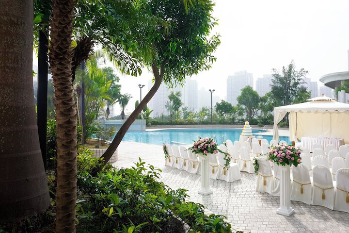 Outdoor wedding area