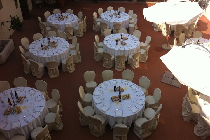 Outdoor banquet area