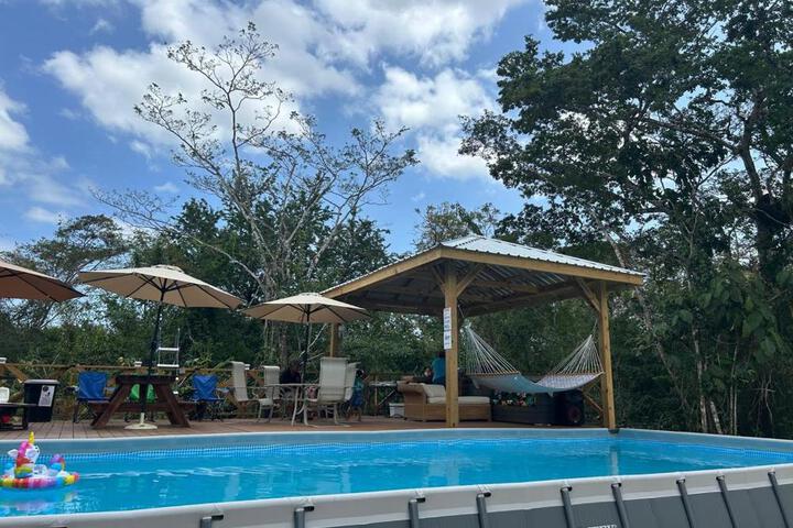 Exterior of The Howler Jungle House and Cabanas
