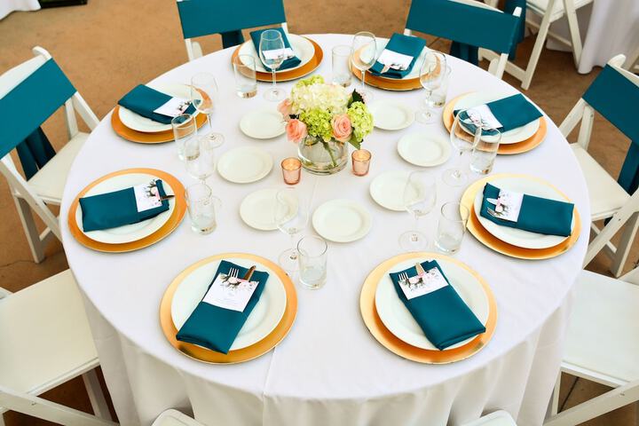Outdoor banquet area