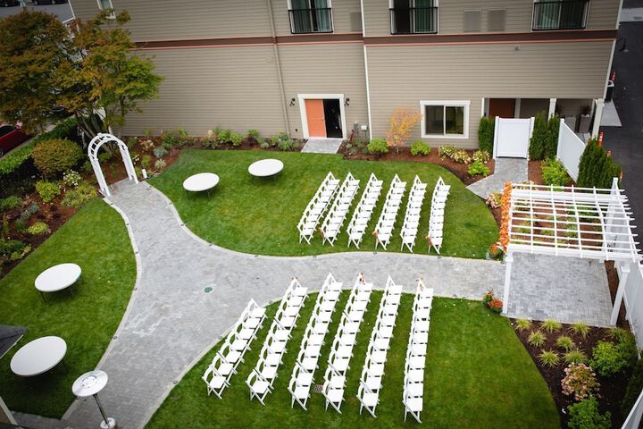 Outdoor banquet area