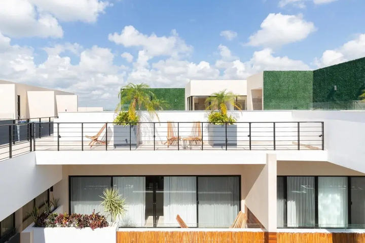 Spacious 2 BR Aldea Zama Private Pool Movie Cinema Gym