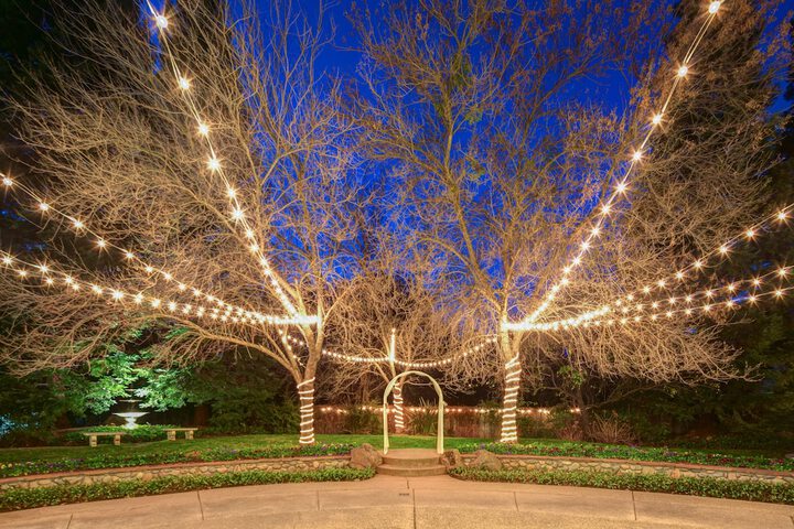 Outdoor wedding area