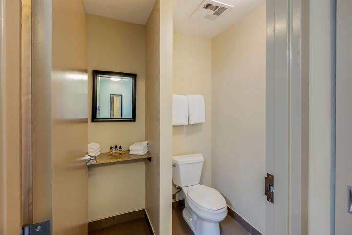 Accessible Suite 2 Queen Accessible Communication Assistance Roll in Shower Sofa Bed Micro (7 of 15)