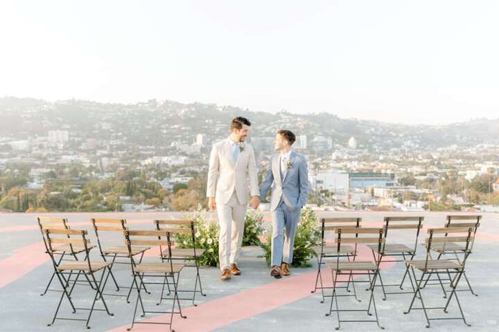 Outdoor wedding area