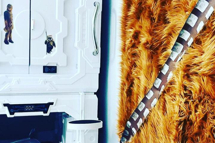 Exterior of Star Wars themed sleeping pods near St. Louis