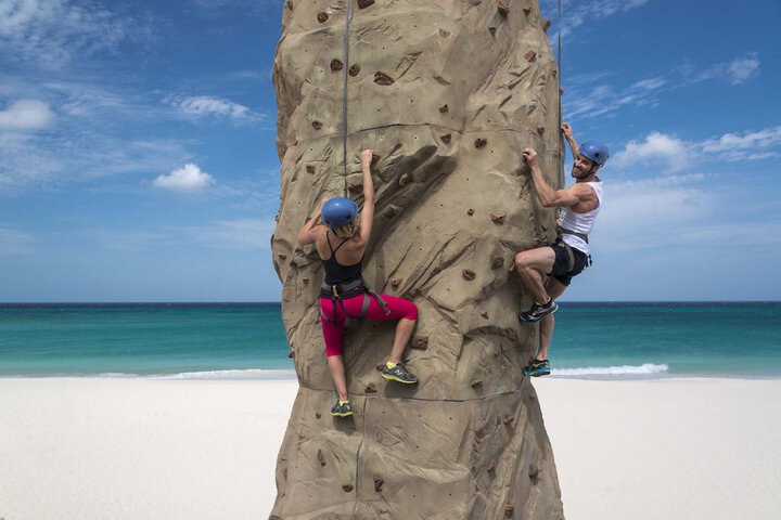 Outdoor rock climbing