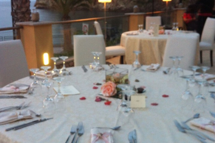 Outdoor banquet area