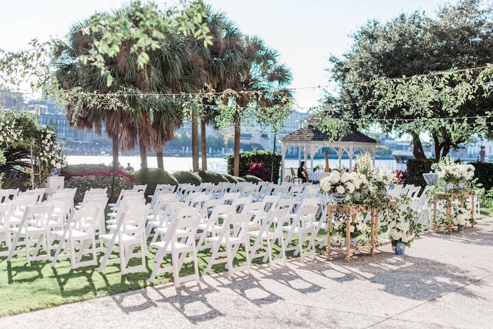 Outdoor wedding area