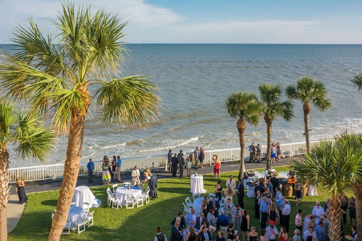 Outdoor wedding area
