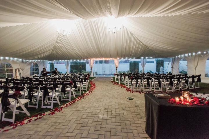 Outdoor wedding area