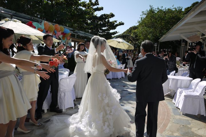 Outdoor wedding area