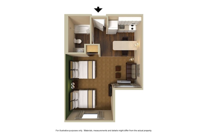 Deluxe Studio 2 Double Beds with Sofa (12 of 14)