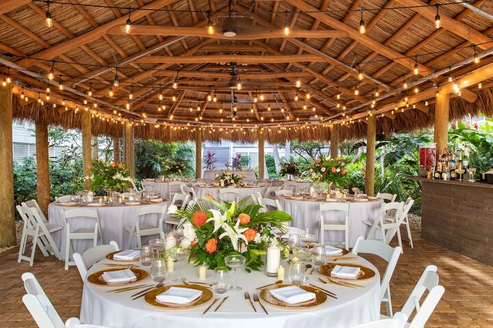 Outdoor wedding area