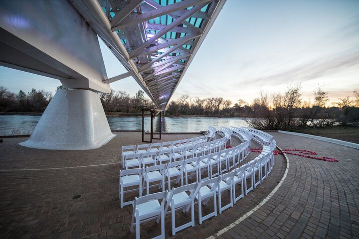 Outdoor wedding area