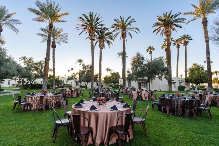 Outdoor banquet area