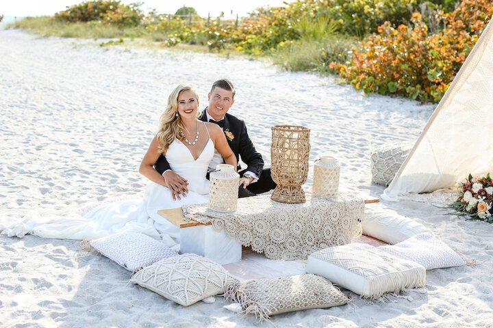 Outdoor wedding area
