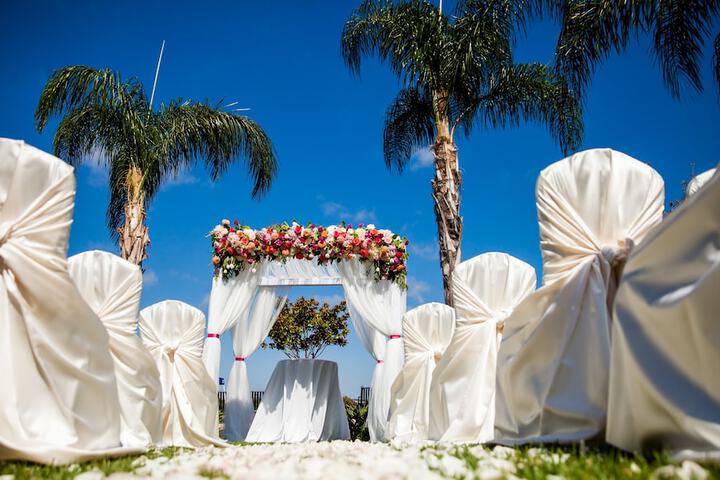 Outdoor wedding area