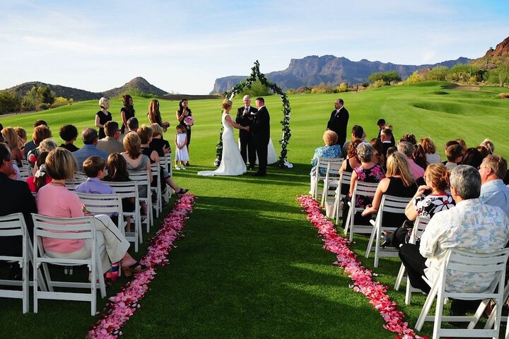 Outdoor wedding area