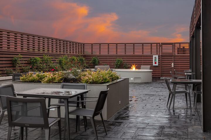 Outdoor banquet area