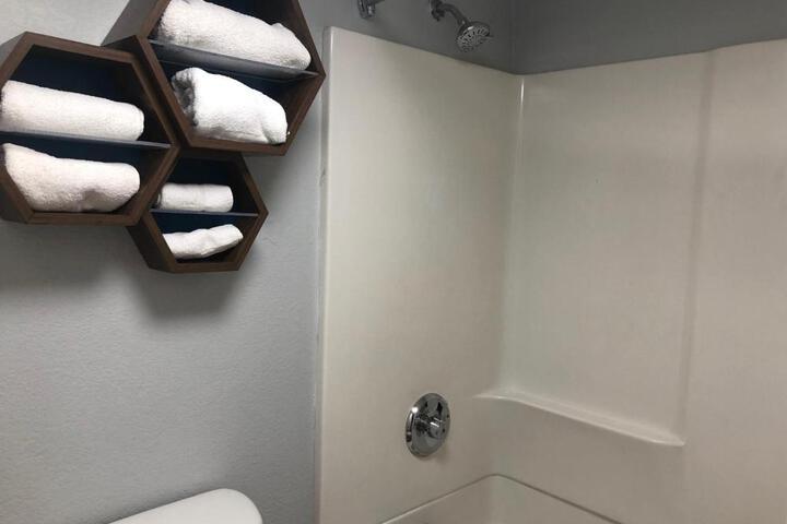 1 King Bed Mobility Hearing Accessible Room Roll in Shower (3 of 3)
