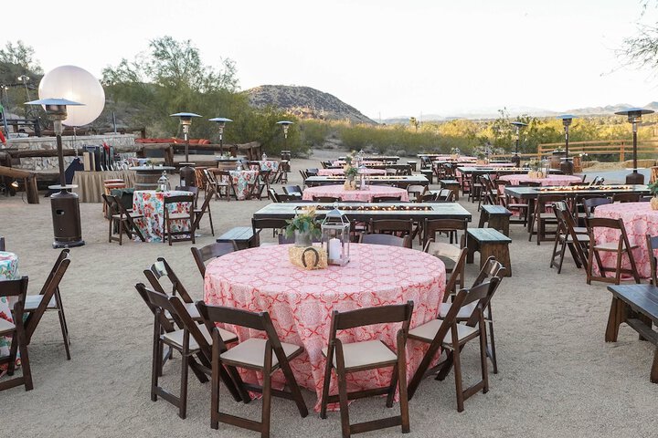 Outdoor banquet area