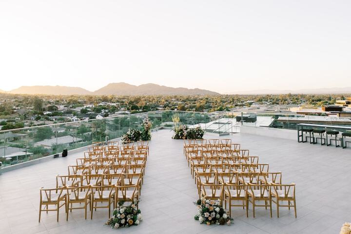 Outdoor wedding area