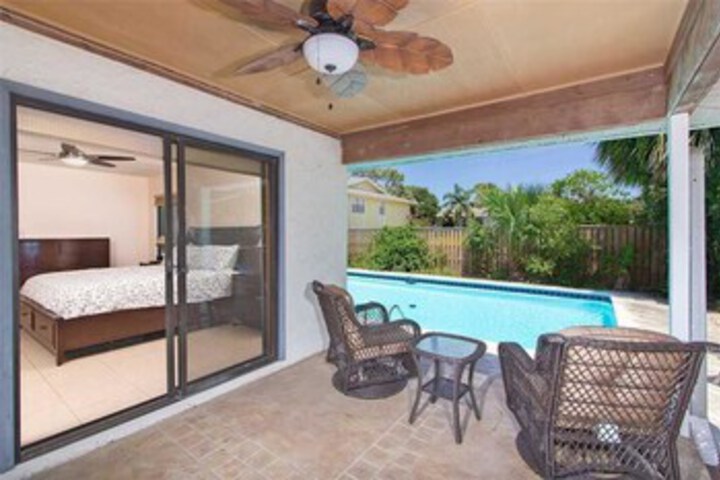Exterior of Blue Oasis - Three Bedroom Home