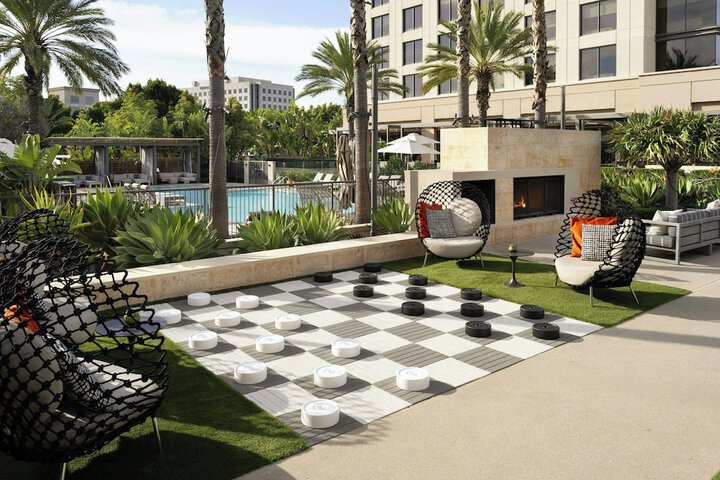 Outdoor banquet area