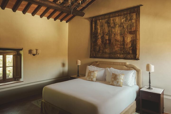 Exterior of Castello di Casole a Belmond Hotel, Tuscany