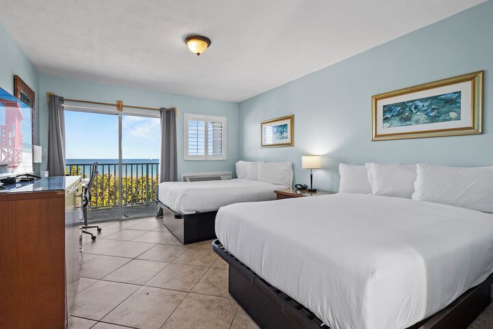 Oceanfront Inn Room #18- Ocean View Balcony 2 Full Beds