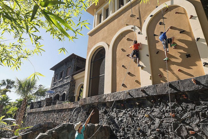 Outdoor rock climbing