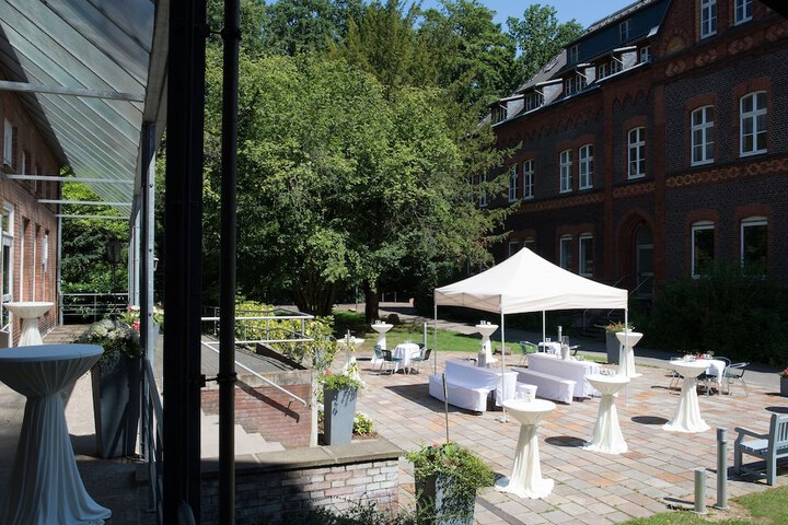 Outdoor wedding area