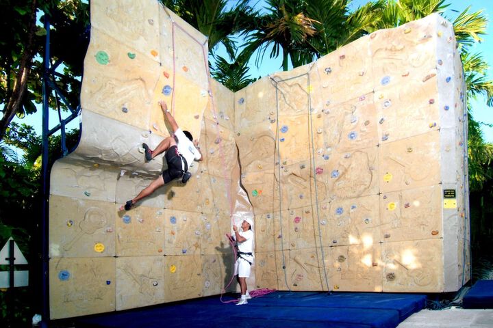 Outdoor rock climbing