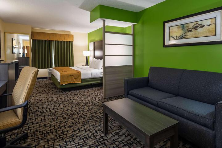 Suite 1 King Bed Sofa Bed Flat Screen Television Microwave and Refrigerator WiFi Shower Only Full Breakfast (3 of 6)
