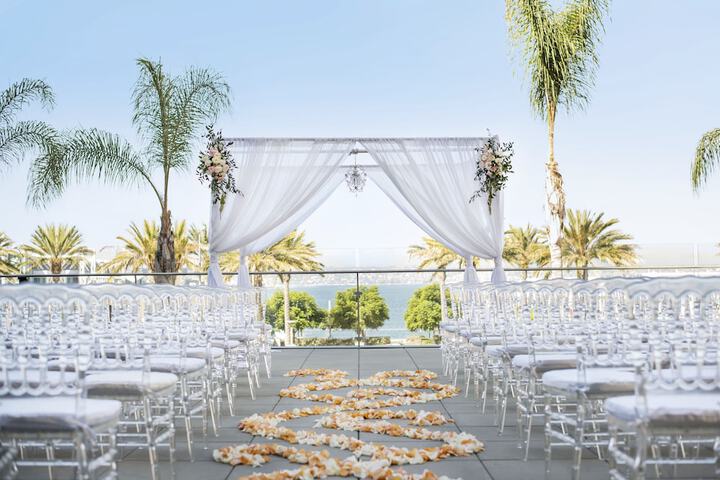 Outdoor wedding area