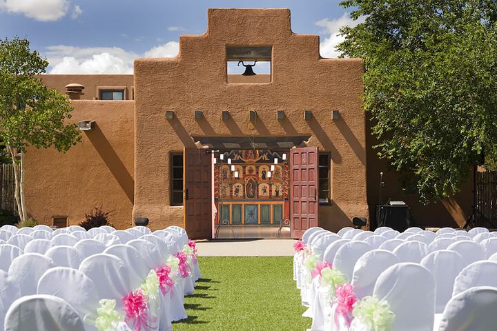 Outdoor wedding area