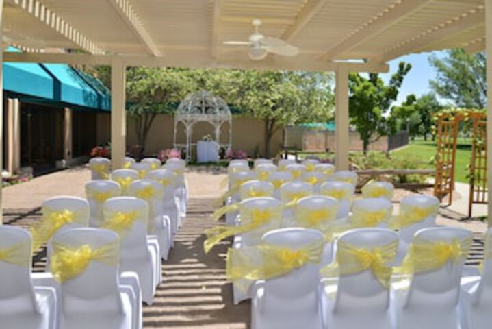Outdoor wedding area